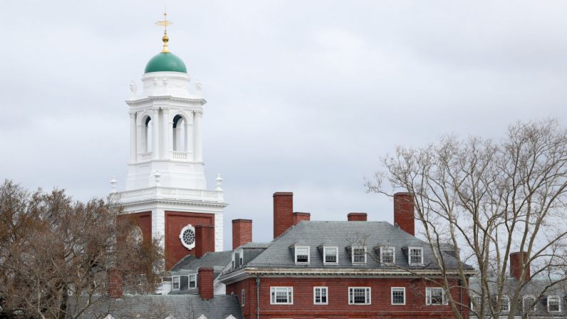 El campus de la Universidad de Harvard en Cambridge, Massachusetts, el 23 de marzo de 2020. (Maddie Meyer / Getty Images)
