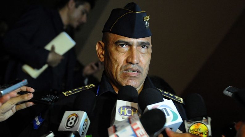 El exjefe de la Policía de Honduras, Juan Carlos Bonilla, foto tomada en Tegucigalpa (Honduras) el 24 de mayo de 2012. (ORLANDO SIERRA/AFP/GettyImages)