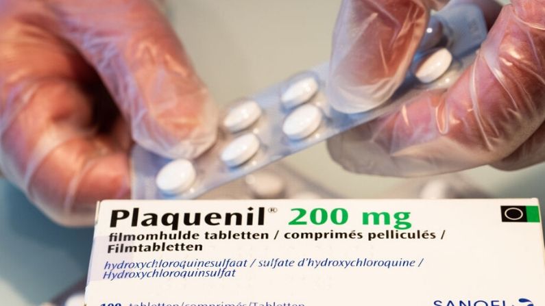 Tabletas de Plaquenil en una farmacia, el lunes 6 de abril de 2020. (BENOIT DOPPAGNE/BELGA MAG/AFP vía Getty Images)