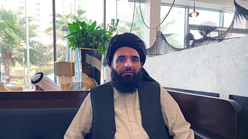 El portavoz de la oficina política de los talibanes en Catar, Suhail Shaheen. EFE/ Noemi Jabois/Archivo