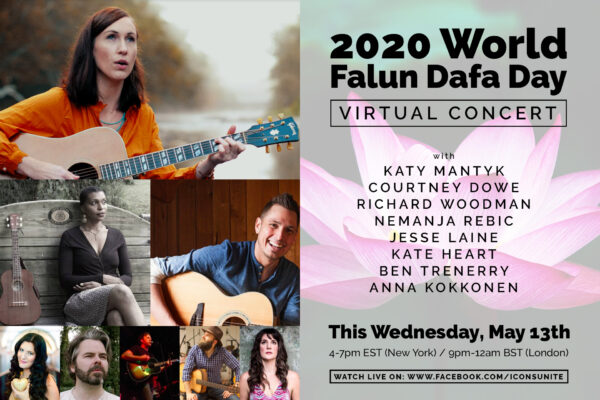 Celebre el Día Mundial de Falun Dafa este miércoles 13 de mayo de, 4 a 7 p.m. EST, con un concierto virtual.