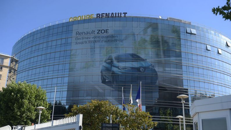 La sede de la multinacional francesa fabricante de automóviles Groupe Renault, Alianza RenaultNissanMitsubishi, en Boulogne Billancourt (Francia) el 29 de mayo de 2020. (ERIC PIERMONT/AFP vía Getty Images)