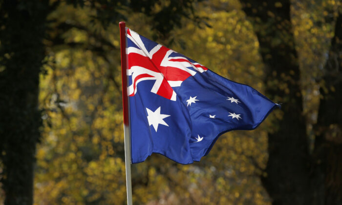 La bandera australiana se ve el 25 de junio de 2017 en Melbourne (Australia). (Darrian Traynor/Getty Images)