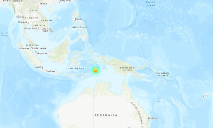 Un terremoto de magnitud 6.8 sacudió el Mar de Banda cerca de Indonesia el miércoles 6 de mayo de 2020. (USGS)