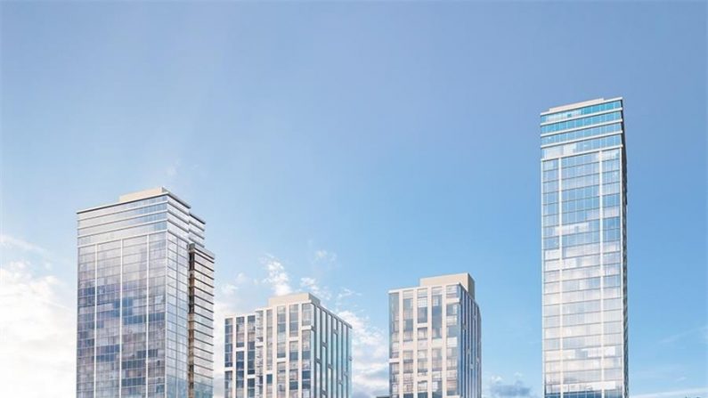 Fotografía cedida por la agencia de comunicación Top of Mind donde se muestra el proyecto Lightstone Towers de Nueva York que la compañía LS NYRC ha completado en EE.UU con fondos de inversores EB-5. EFE/Top of Mind 