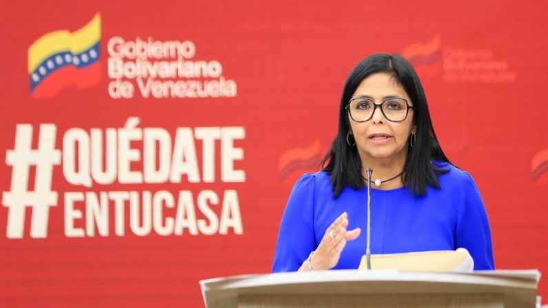 En la imagen la vicepresidenta ejecutiva, del régimen de Maduro, Delcy Rodríguez. EFE/PRENSA MIRAFLORES/Archivo
