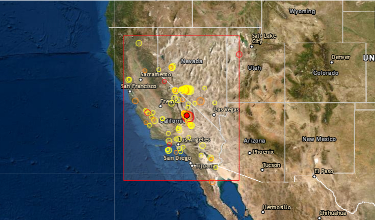 Un sismo de magnitud 5.8 sacudió la zona central de California, cerca de Lone Pine, una ciudad a más de 330 kilómetros al noreste de Los Ángeles, informó el 24 de junio de 2020 el Servicio Geológico de Estados Unidos (USGS, por sus siglas en inglés), sin que se reportaran daños. EMSC