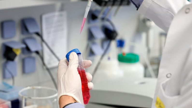Un empleado trabaja en un laboratorio del Instituto de Virología de la Universidad de Marburgo, Alemania, el 8 de junio de 2020. EFE/EPA/RONALD WITTEK/Archivo