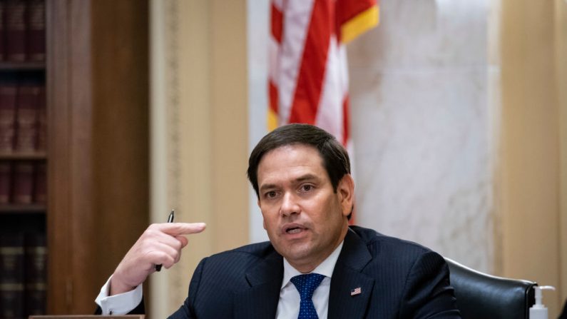 El presidente del Comité del Senado para la Pequeña Empresa y el Emprendimiento, Marco Rubio (R-FL), preside una audiencia el 10 de junio de 2020 en Washington, DC. (Al-Drago-Pool/Getty Images)