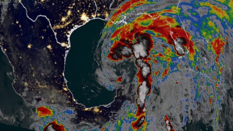 La imagen satelital muestra a la tormenta tropical Cristóbal, la tercera tormenta con ese nombre, de lo que se espera que sea una temporada activa de huracanes, tocará tierra en algún momento de la tarde o temprano en la noche del 7 de junio. (CNN)