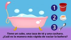 ¿Cuál es la manera más rápida de vaciar la bañera? ¿Puede resolver esta desconcertante adivinanza?