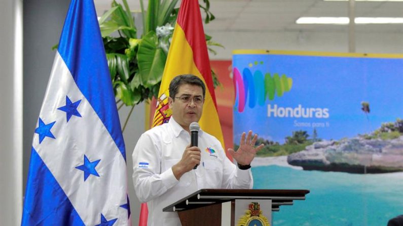 En la imagen un registro del presidente de Honduras, Juan Orlando Hernández. EFE/José Valle/Archivo