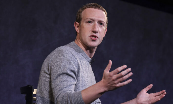 El CEO de Facebook Mark Zuckerberg en el Paley Center For Media en la ciudad de Nueva York el 25 de octubre de 2019. (Drew Angerer/Getty Images)