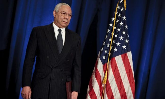 El exsecretario de Estado de EE.UU. Colin Powell en la Casa Decatur en Washington el 5 de marzo de 2019. (Brendan Smialowski/Getty Images)
