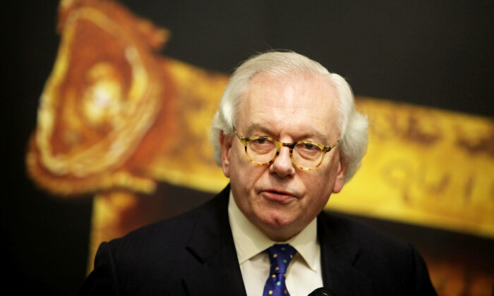 El historiador Dr. David Starkey en la región de Mercia en Birmingham, Reino Unido, el 13 de enero de 2010. (Christopher Furlong/Getty Images)
