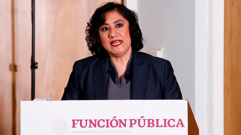 La titular de la Secretaría de Función Pública (SFP), Irma Eréndira Sandova. EFE/José Méndez/Archivo