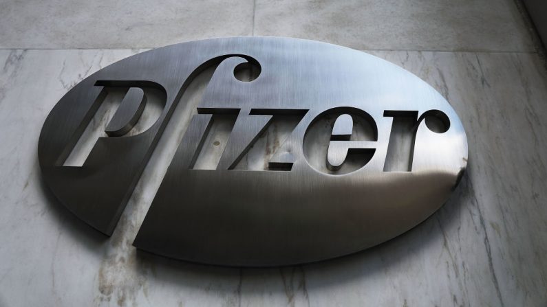 La sede de Pfizer en Manhattan, el 11 de julio de 2018, en la ciudad de Nueva York. (Spencer Platt/Getty Images)