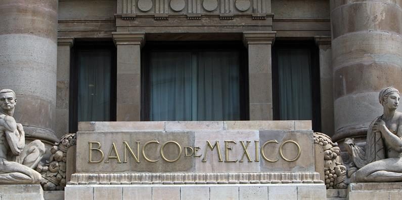 Detalle del edificio del Banco de México, en Ciudad de México (México). EFE/ Mario Guzmán/Archivo
