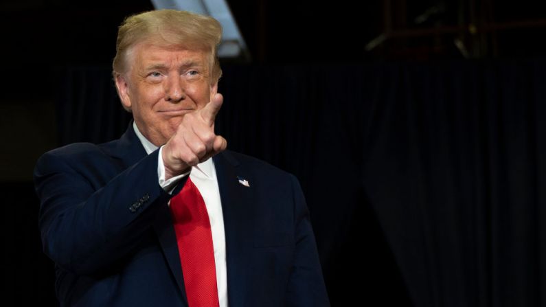 El presidente de Estados Unidos, Donald Trump, en Atlanta, Georgia, el 15 de julio de 2020. (JIM WATSON/AFP a través de Getty Images)