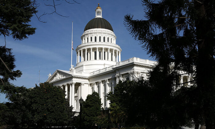 Capitolio del Estado de California, en Sacramento, California, el 19 de febrero de 2009. (Justin Sullivan/Getty Images)