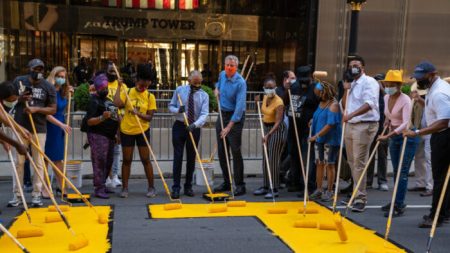 La policía de Nueva York también quiere pintar un mural de «Blue Lives Matter» en la ciudad de NY