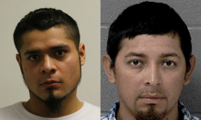 Kevin Torres, de 25 años, a la izquierda, y José Moisés Blanco, de 30. (Departamento de Policía de Freeport; Oficina del Sheriff del Condado de Mecklenburg)