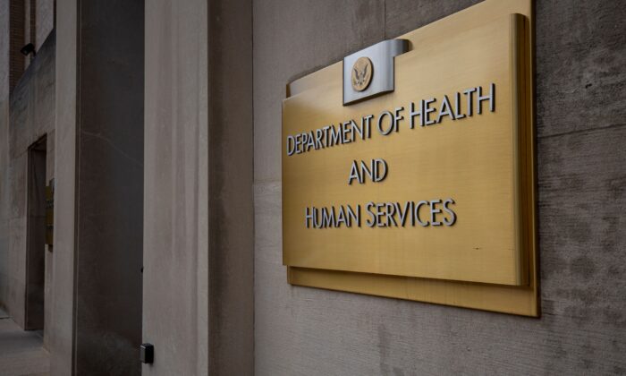 Un edificio del Departamento de Salud y Servicios Humanos de EE. UU. en Washington el 22 de julio de 2019. (Alastair Pike / AFP a través de Getty Images)