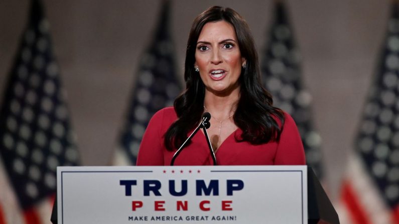 La vicegobernadora de Florida Jeanette Núñez habla durante el segundo día de la convención republicana en el auditorio de Mellon el 25 de agosto de 2020 en Washington, DC. (Foto de OLIVIER DOULIERY/AFP vía Getty Images)