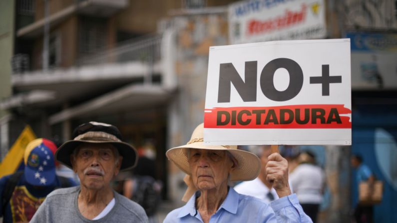 Los partidarios de la oposición el 16 de noviembre de 2019 en Caracas, Venezuela. (Getty Images/Getty Images)