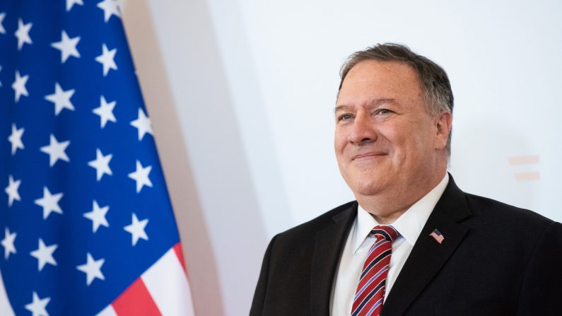 El secretario de Estado de Estados Unidos, Mike Pompeo, antes de una reunión bilateral el 14 de agosto de 2020 en Viena, Austria. (Thomas Kronsteiner/Getty Images)