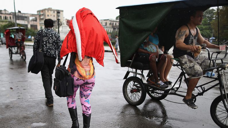 Lluvia torrencial el 24 de enero de 2015 en La Habana, Cuba. (Chip Somodevilla/Getty Images)