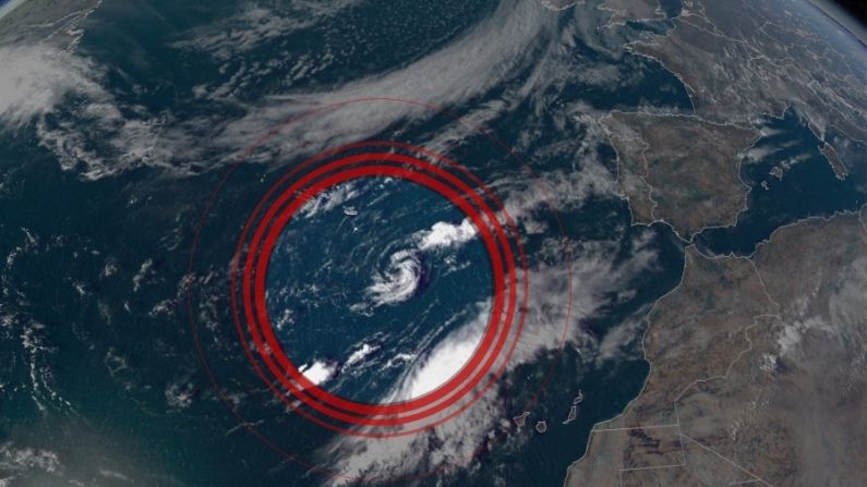 El huracán Paulette visto desde un satélite. (Cortesía de CNN weather)