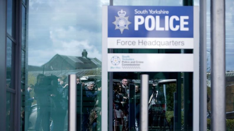 El cuartel general de la fuerza policial de South Yorkshire en Sheffield, Inglaterra, el 26 de abril de 2016. (Matthew Lloyd/Getty Images)