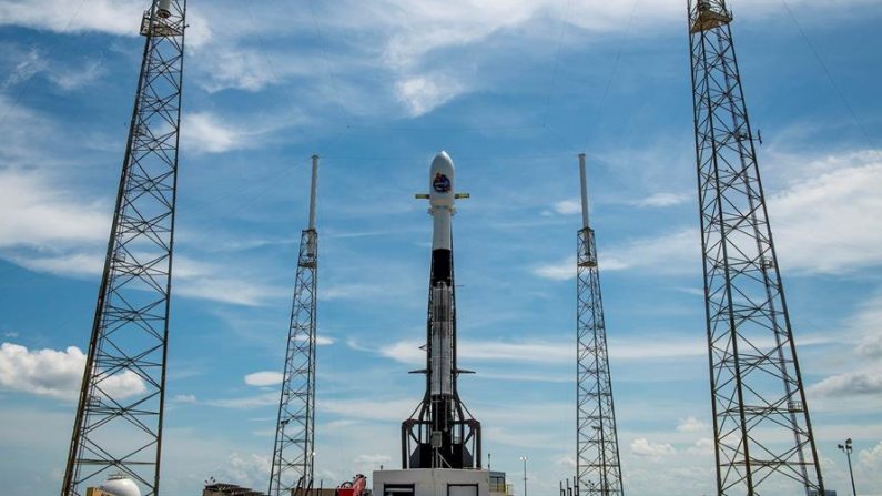 Fotografía de archivo cedida por la compañía SpaceX donde aparece el cohete Falcon 9. EFE/SpaceX/Archivo
