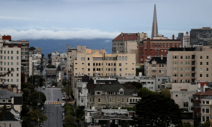 Una vista de San Francisco el 16 de marzo de 2020. (Justin Sullivan/Getty Images)