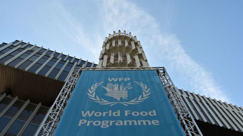 Esta vista general muestra el exterior de la sede del Programa Mundial de Alimentos (PMA) en Roma (Italia) el 9 de octubre de 2020. (Foto de ALBERTO PIZZOLI/AFP vía Getty Images)