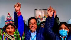 Candidato del MAS celebra triunfo a espera de resultados oficiales en Bolivia