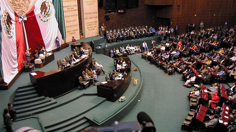 Vista general de la Cámara de Diputados de México. (Foto de RAMON CAVALLO/AFP vía Getty Images)