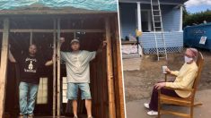 Amable electricista impulsa esfuerzo de la comunidad para reconstruir casa de una anciana de 72 años