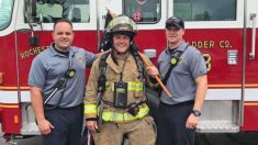 Bombero realiza caminata de 140 millas para recaudar fondos para bomberos que luchan contra el cáncer