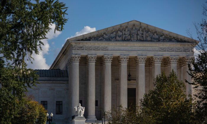La Corte Suprema de EE.UU. el 22 de octubre de 2020. (Samuel Corum/Getty Images)