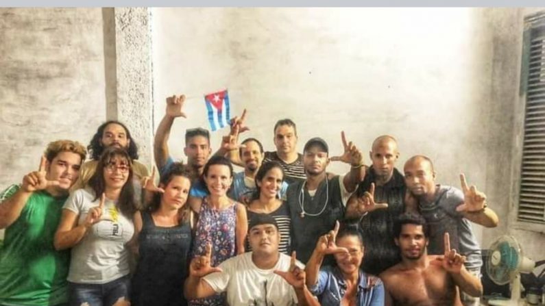 Grupo de activistas del Movimiento San Isidro en La Habana, Cuba.(Cortesía de Movimiento San Isidro)