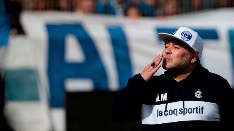 En la imagen, el exfutbolista argentino Diego Armando Maradona. EFE/Demian Alday/Archivo