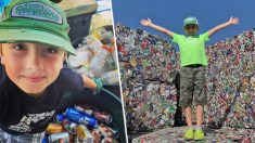 Niño de 11 años en su misión de limpiar el medio ambiente ha reciclado más de un millón de latas