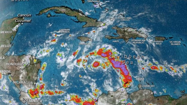La tormenta tropical Eta se forma en el Caribe el 1 de noviembre de 2020. (CNN)