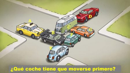 ¿Qué coche tiene que moverse primero para liberar el atasco de tráfico? ¿Puedes resolver el acertijo?