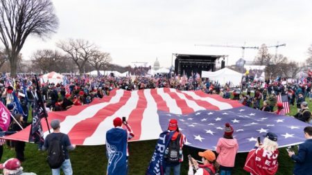 Decenas de miles de personas se reúnen en Washington para exigir integridad en las elecciones