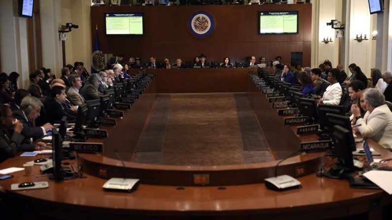 Vista general de una sesión del Consejo Permanente de la Organización de Estados Americanos (OEA). EFE/Lenin Nolly/Archivo