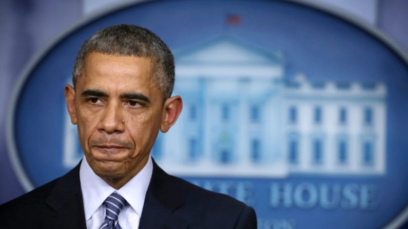 El entonces presidente Barack Obama en la Casa Blanca el 24 de noviembre de 2014. (Alex Wong/Getty Images)