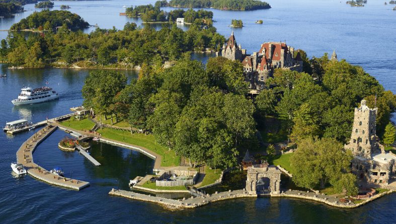 El castillo de Boldt, que alguna vez fue el hogar de George Boldt, ahora atrae a visitantes a la región de las Mil Islas, al norte del estado de Nueva York. (Cortesía de Harbour Hotel Collection)
 